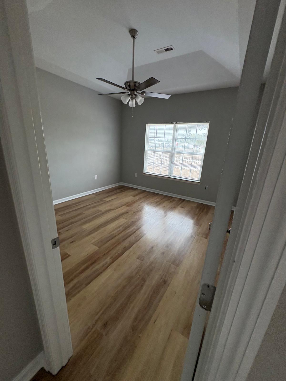 Elegant bedroom after deep cleaning